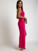 Summer jumpsuit with slits, dark pink AZR6987